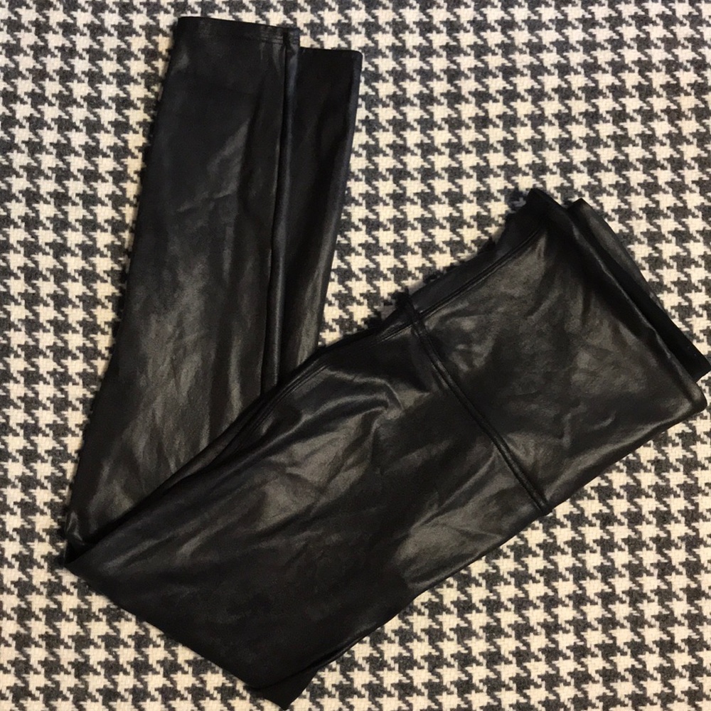 SPANX Faux Leather Black Leggings